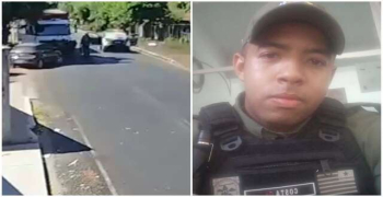Vídeo mostra momento em que pm é atingido por disparo acidental em viatura