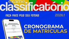 IFPI informa sobre matrículas do Exame Classificatório 2026.1