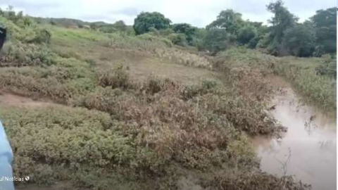 Cinco dias após as chuvas do sábado, o Rio Itaueira baixou o nível das águas em mais de 4m