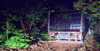 Caminhão carregado de botijões de gás é levado por criminosos e localizado vazio