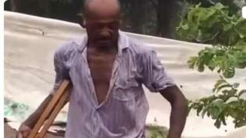 Senhor Nonato era muito conhecido em Bertolínia e aparece num video num momento de descontração