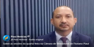 Vereador Marcony Alisson, presidente do Legislativo, sobre as sessões de março em Floriano