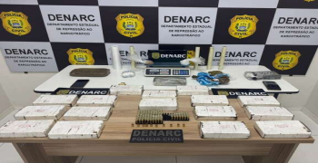 Carga de cocaína avaliada em R$ 1,5 milhão é apreendida pelo DENARC