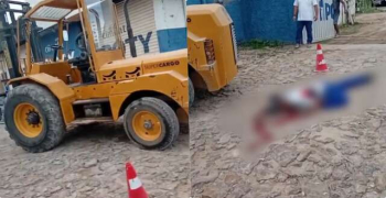Homem morre ao ser atropelado enquanto tentava subir  em trator 