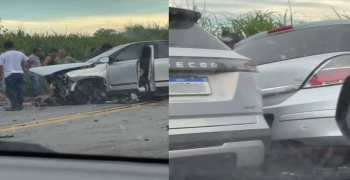 Colisão envolvendo três veículos deixa duas pessoas mortas e cinco feridas