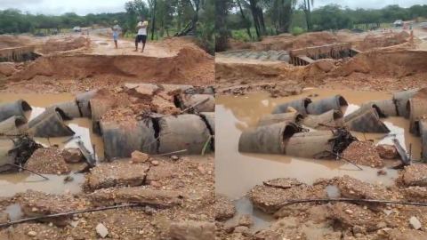 Via que liga Francisco Ayres e Arraial-PI é cortada pelas águas e comunidades ficam isoladas