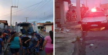 Casal de idosos é atropelado em calçada de residência