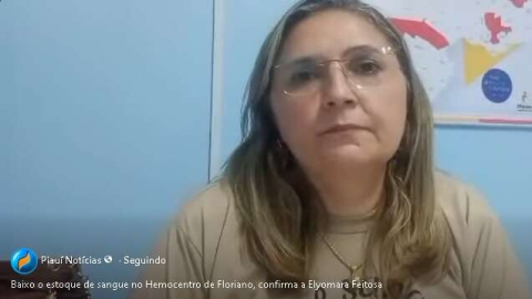 Aumenta a procura de sangue no Hemocentro de Floriano e diretora faz um apelo.