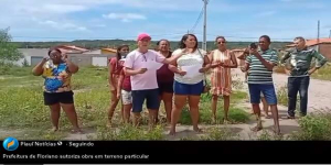 Moradores do Residencial Alto da Cruz querem explicações da gestão de Floriano sobre obra de praça