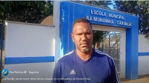 José Rener, pai de um menor vítima de estupro, diz que a direção da escola não se manifestou