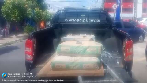 Material de construção é apreendido em local, que segundo a polícia é uma Boca de Fumo