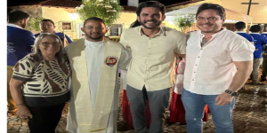 Deputado Marcus Kalume, ver. Carlos Eduador e vice-prefeito Joab prestigiaram a 2ª noite do Festejo de São Pio na 2ª