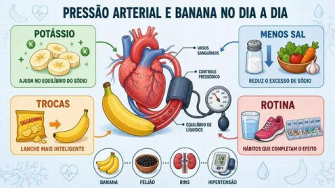 O que realmente ocorre com a sua pressão arterial quando você come bananas todos os dias