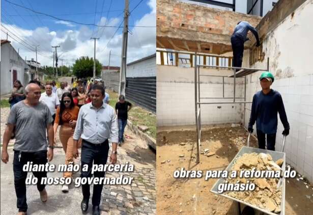 Após Seminário, deputado Francisco Costa esteve numa visita a obra do Ginásio em Floriano