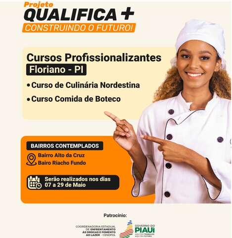 3ª edição do Projeto Qualifica Mais “Construindo o Futuro” estará beneficiando florianenses