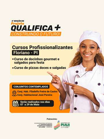 Veja as novas oportunidades de qualificação da 4ª edição do Projeto Qualifica Mais “Construindo o Futuro”